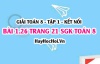 Bài 1.26 SGK Toán 8 tập 1 Kết nối tri thức